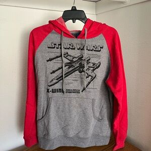 Star Wars Red and Gray Sweatshirt X-Wing Design